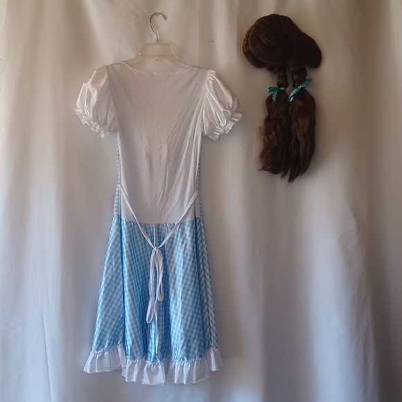 The Wizard Of Oz Halloween Costume Dorothy Dress And Wig Cosplay Women's Sz S/M - Picture 2 of 5